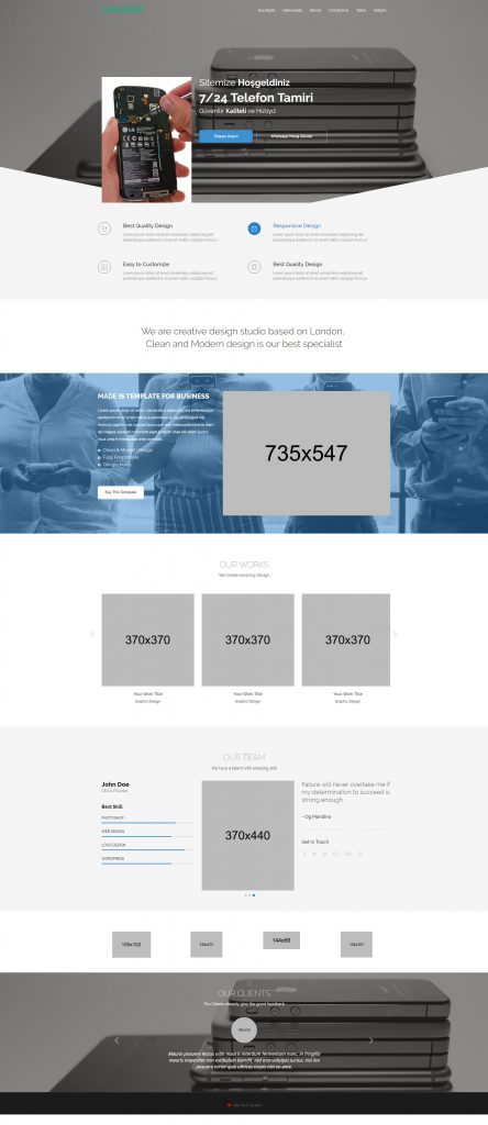 Telefon Teknik Servisi Hazır Site tasarımı resmi