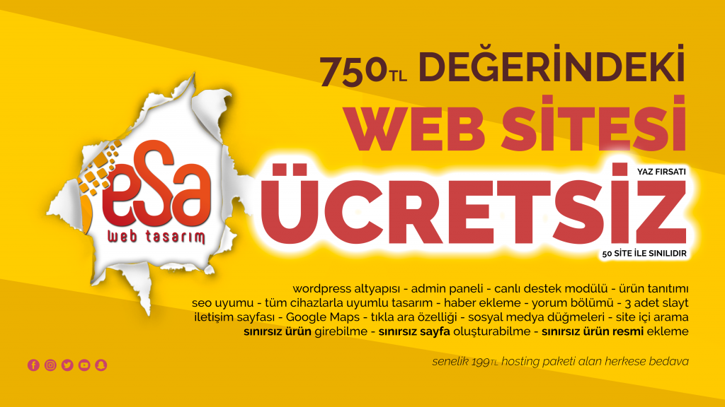 Ücretsiz web sitesi afişi