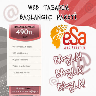 başlangıç web tasarım paketi