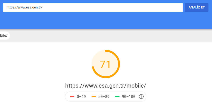 SEO için site hızı